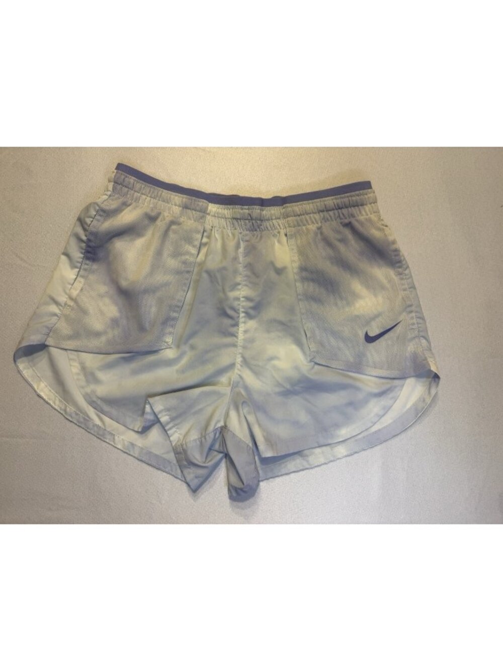 Nike Women's Dri-Fit Running Shorts Athletic Workout Gym Purple and White Size S